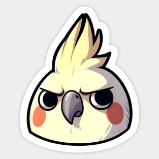 Skeptical Cockatiel Sticker